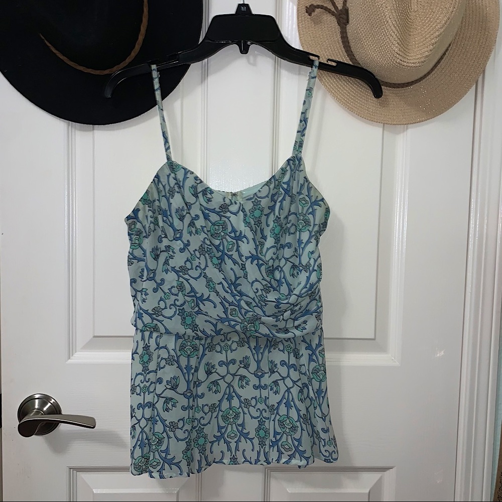 Blue Chiffon Top
